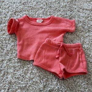 Cat & Jack Coral Ribbed Baby Set
